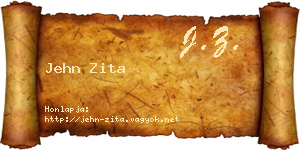 Jehn Zita névjegykártya